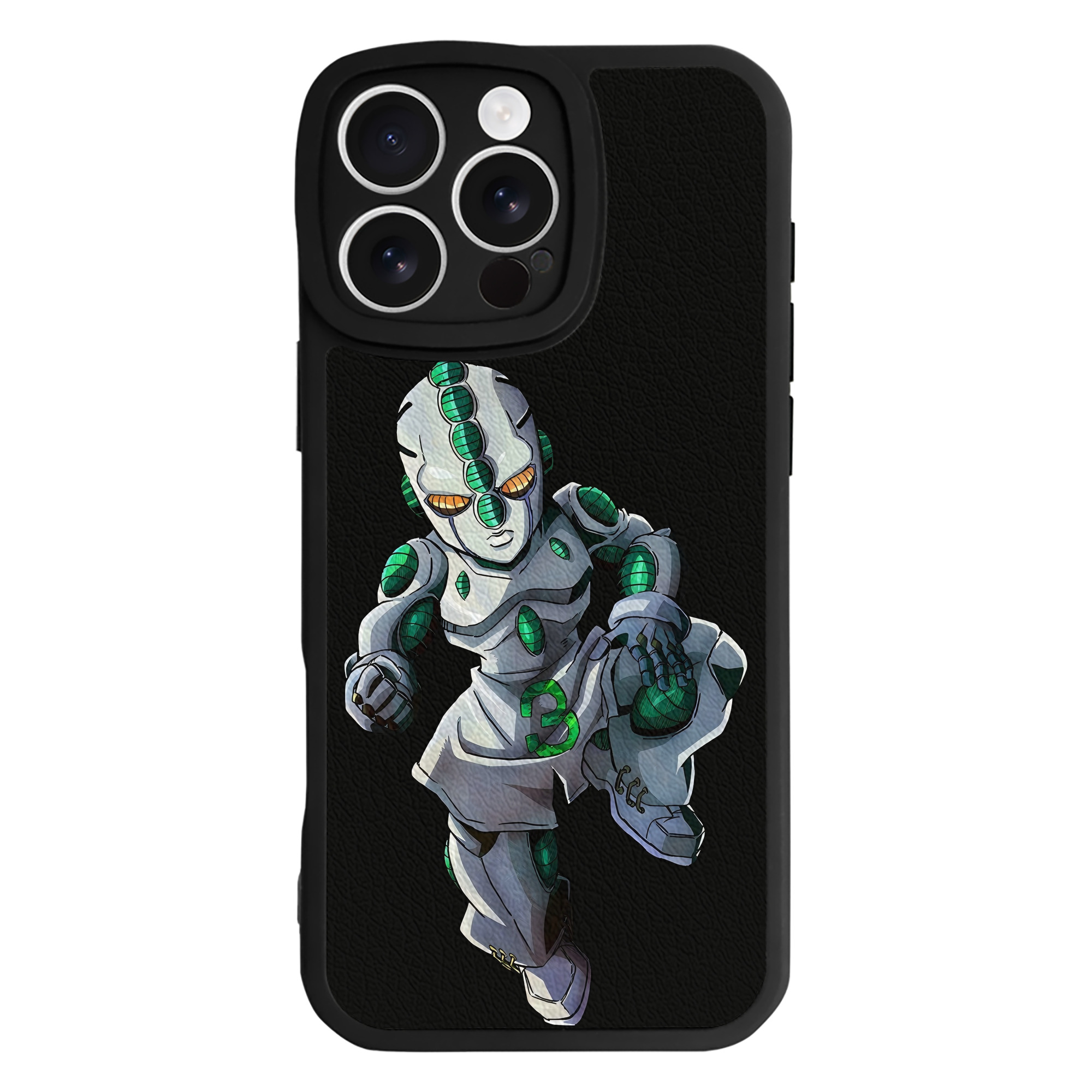 （画像用） ジョジョの奇妙な冒険 広瀨康一 JoJo's Bizarre Adventure Hirose Koichi 【iPhone 16シリーズ対応】シリコンスマホケース（レザー調） 材質：シリコン